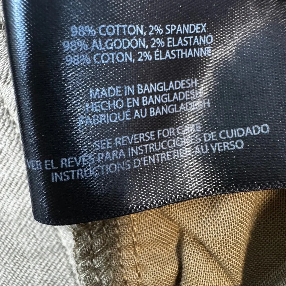 Banana Republic Mens 40x30 Khaki Chino Pants Straight Leg Tan Stretch Cotton